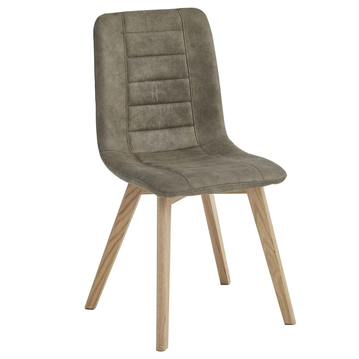 4x Set PRIME DOM Stuhl - Essen, Taupe Samt, 43x53x88 cm