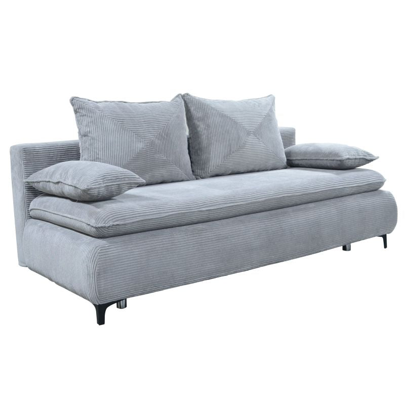 Sofa Lorena mit Bettauszug grau