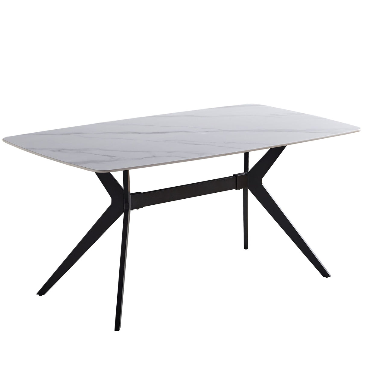 Esstisch Zürich Marmoroptik weiss