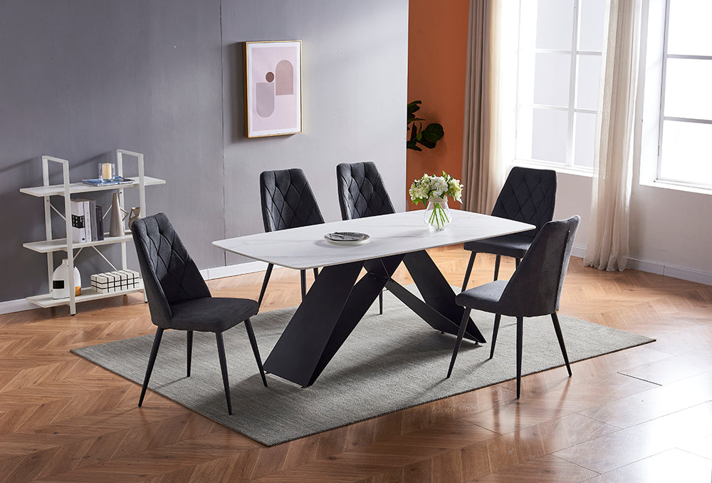 Esstisch Lehmann Keramikplatte weiss 160cm