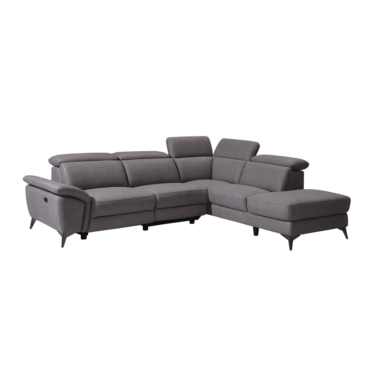 Ecksofa Navora beige mit Motor Rechts beige