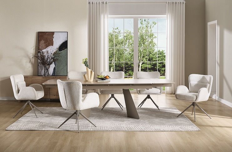 Armlehnstuhl Adrian 180° Beige