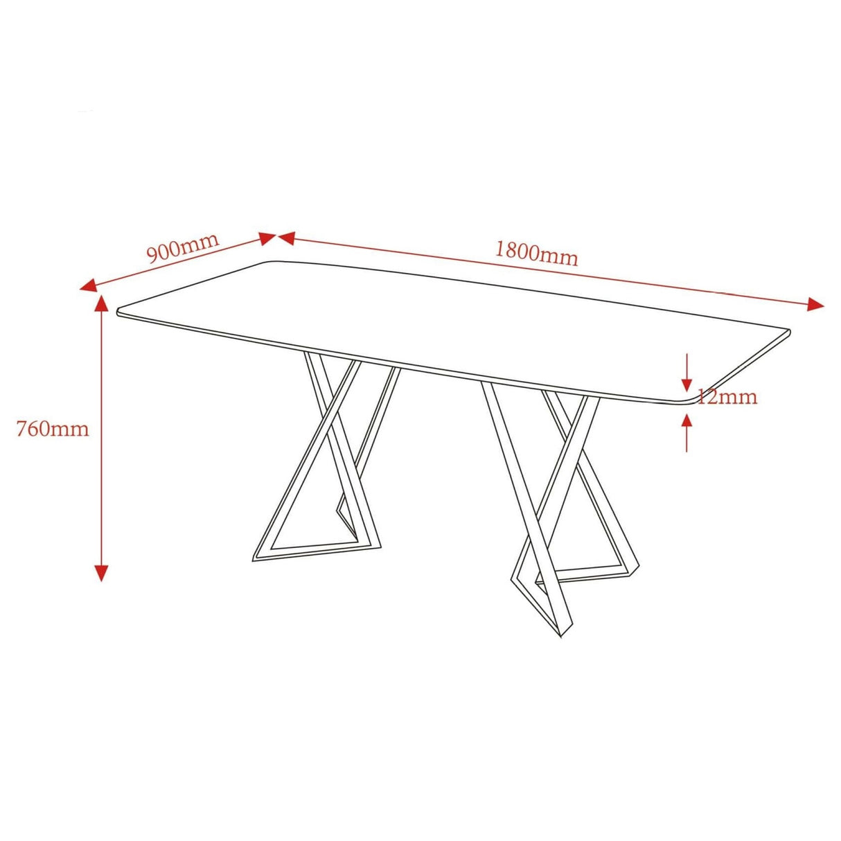 BELLUMI Tisch beiger Steinoptik, Keramikplatte 180 × 90 cm