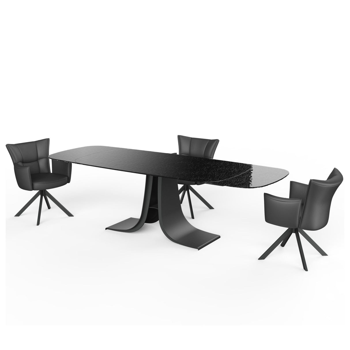 BERENTS Großer Ausziehtisch, schwarz 180-260x95x76cm