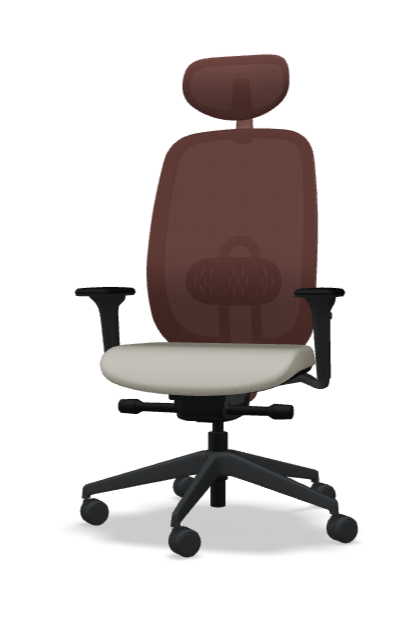 Rot beiger Buerostuhl