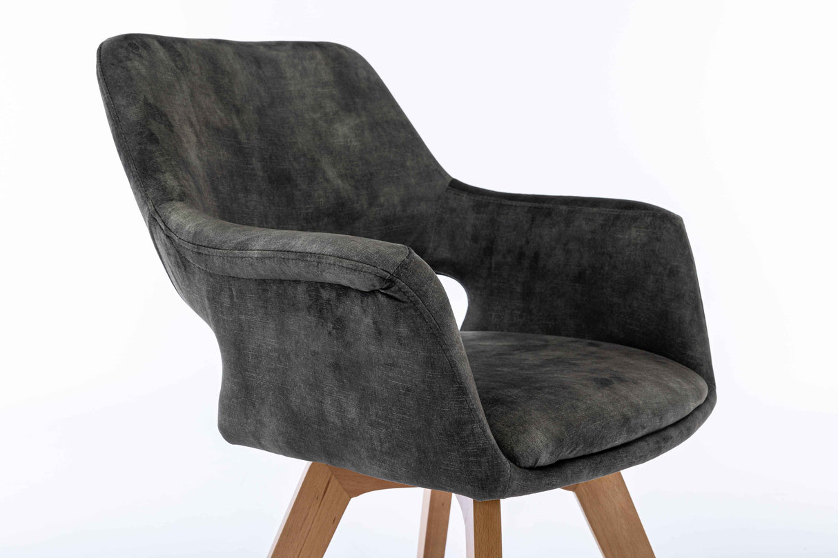 DAVID Armlehnstuhl 360° Dunkelgrün 58 x 61 x 83cm