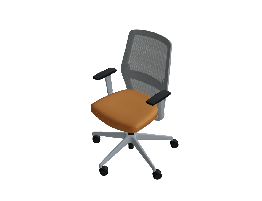 EVO2 Bürostuhl grau Basis /orange Armlehnen - Prime Möbel