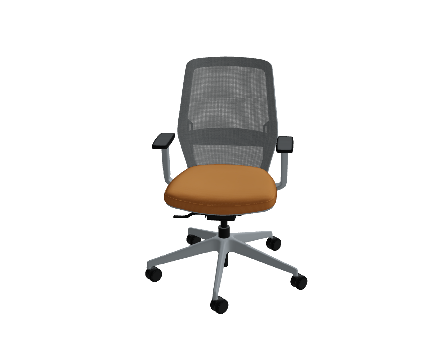 EVO2 Bürostuhl grau Basis /orange Armlehnen - Prime Möbel
