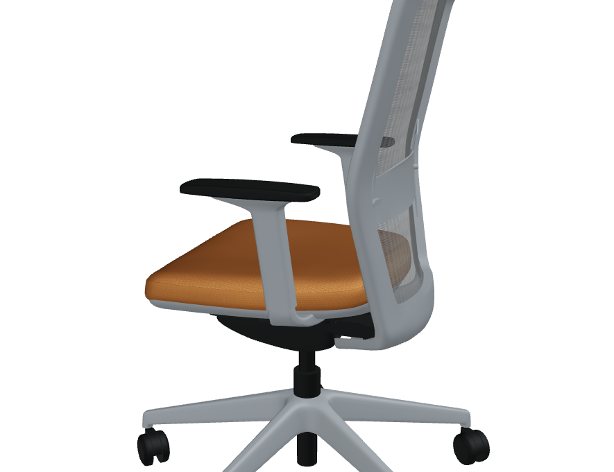 EVO2 Bürostuhl grau Basis /orange Armlehnen - Prime Möbel