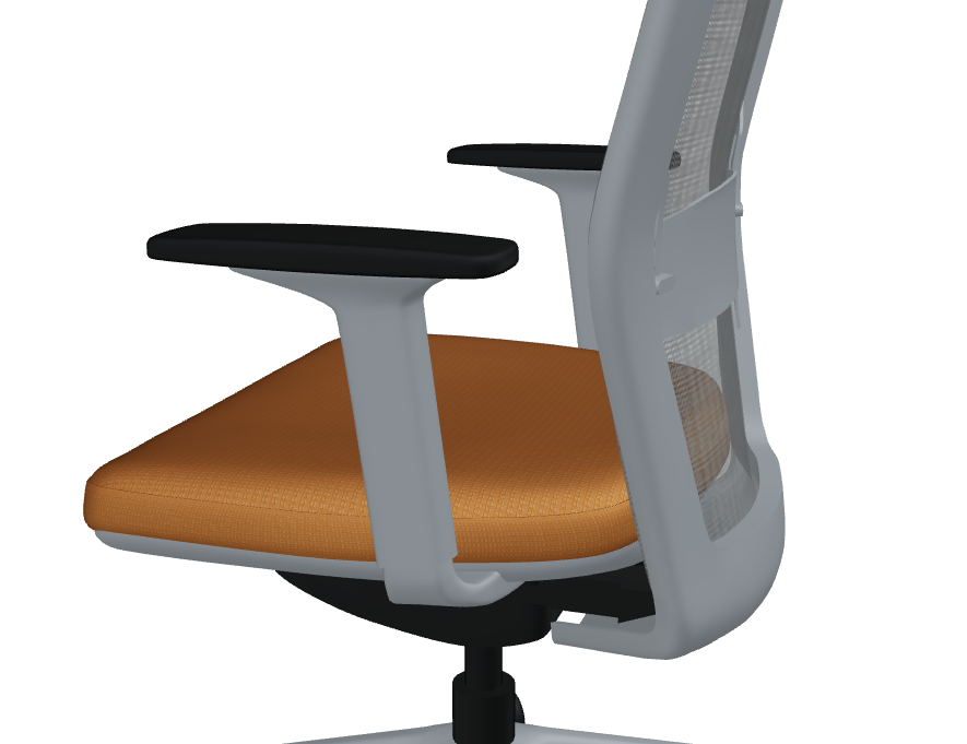 EVO2 Bürostuhl grau Basis /orange Armlehnen - Prime Möbel