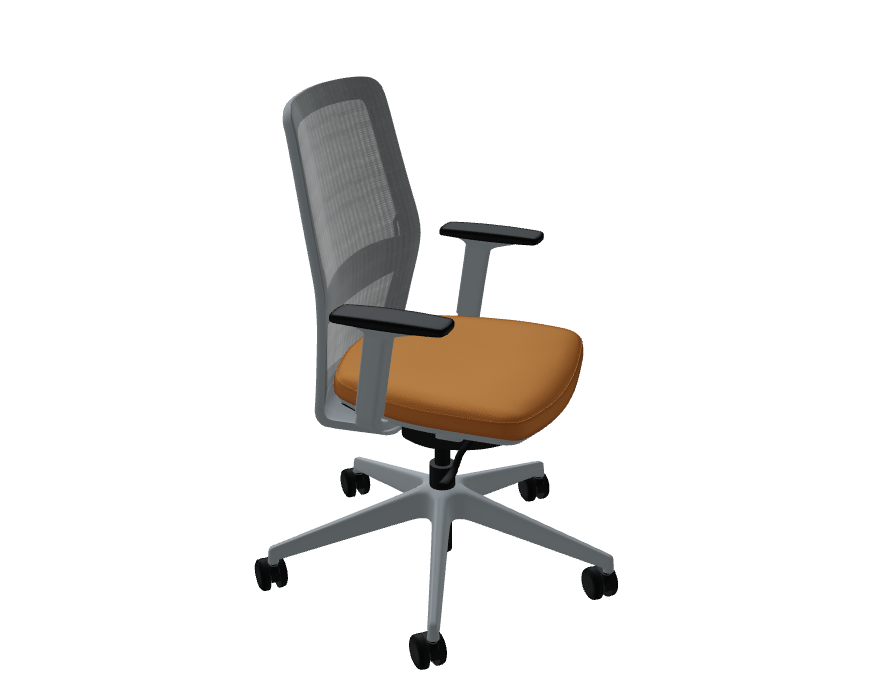 EVO2 Bürostuhl grau Basis /orange Armlehnen - Prime Möbel