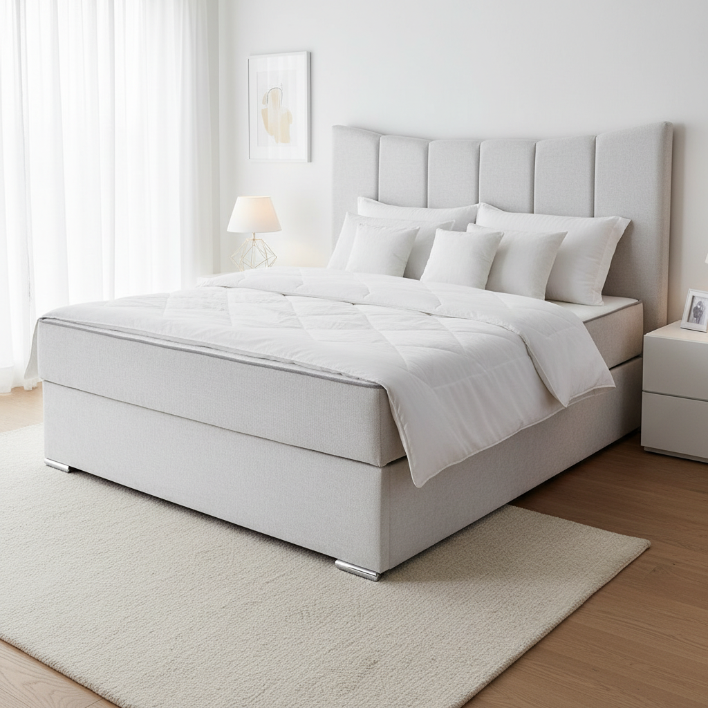 Ester Boxbett mit Stauraum beige 160 x 200 cm