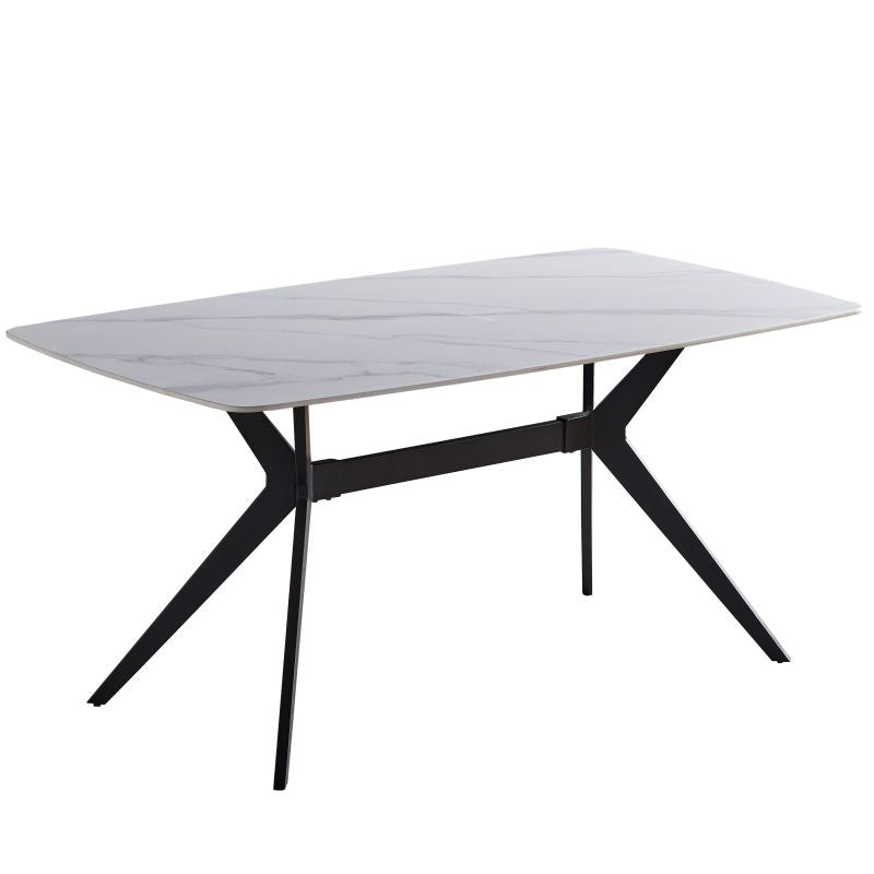 Esstisch Zürich Marmoroptik weiss