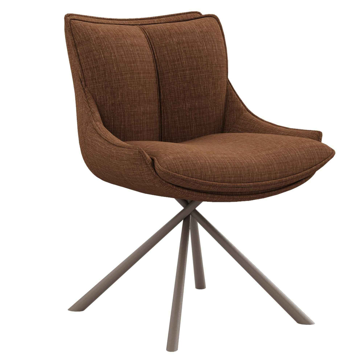 FLORENZ Design Stuhl Braun 56x66x87cm