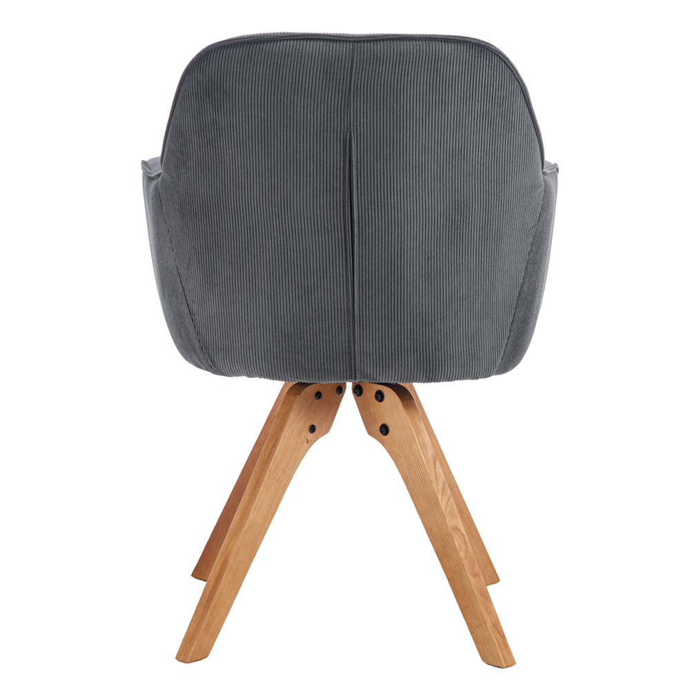 GALLO Armlehnstuhl Cordbezug grün/ schwarz