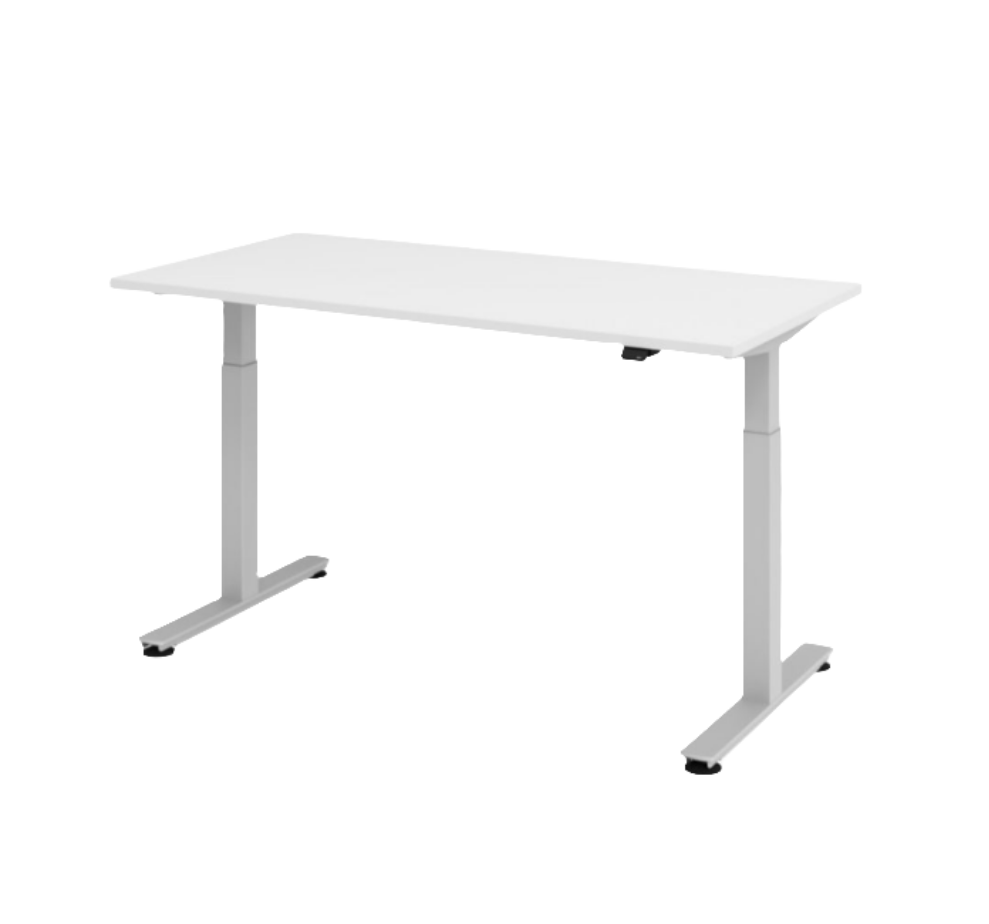 Schreibtisch, elektrisch höhenverstellbar, BxT 160 x 80 cm, weiss - Prime Möbel