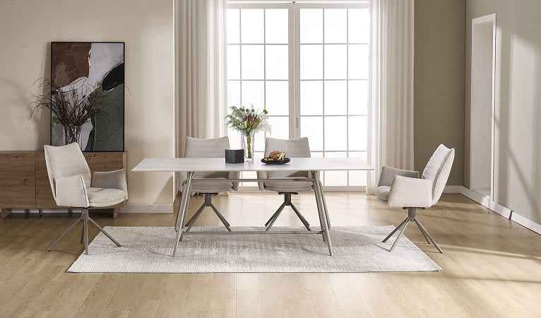 JOHANN Armlehnstuhl 180° Beige - komplett bezogen