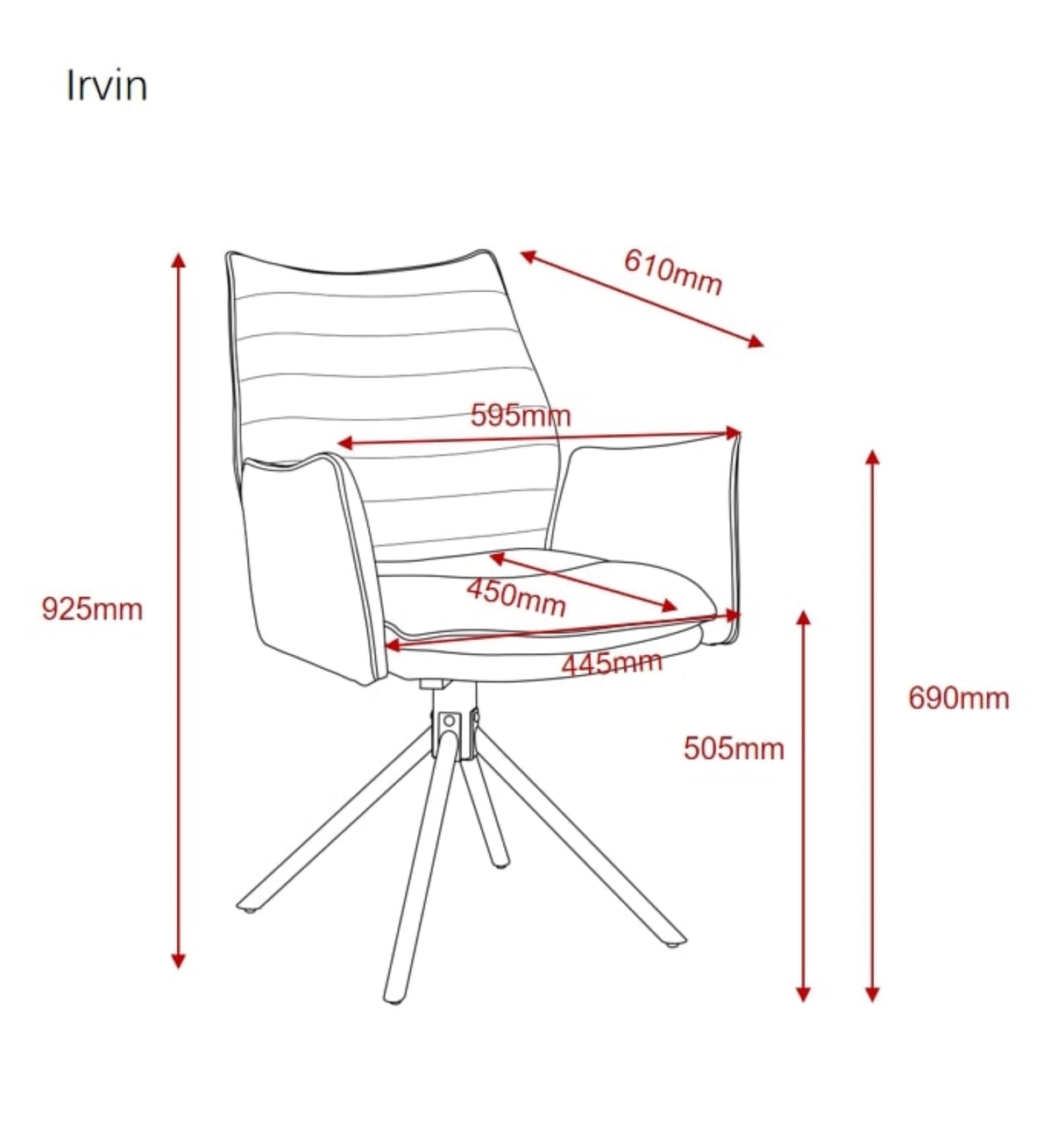 JOHANN Armlehnstuhl 180° Beige - komplett bezogen