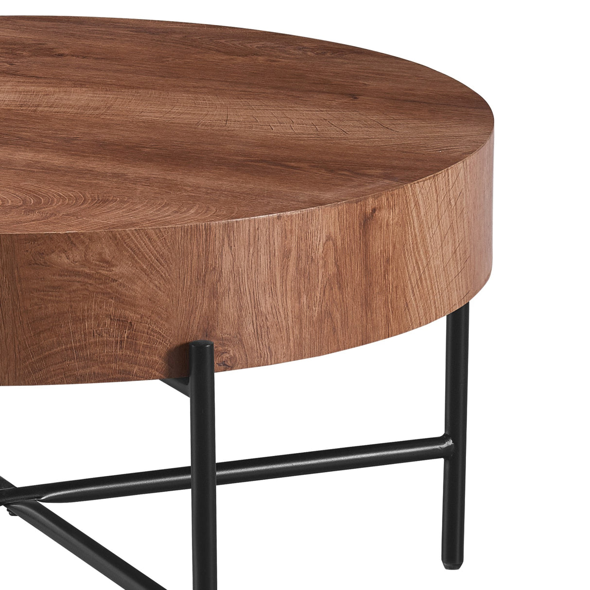 IRONIK Couchtisch Holz MDF Ø 80x40 cm