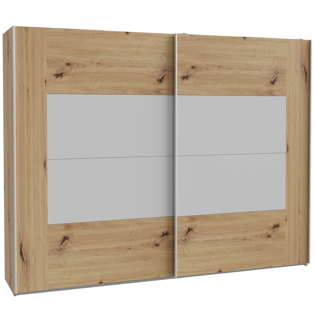 SATURN Kleiderschrank 280 cm Holz Eiche/weiss
