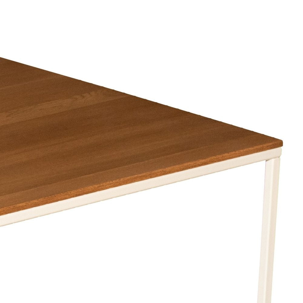 Karl Couchtisch massives Eichenholz mit weiss