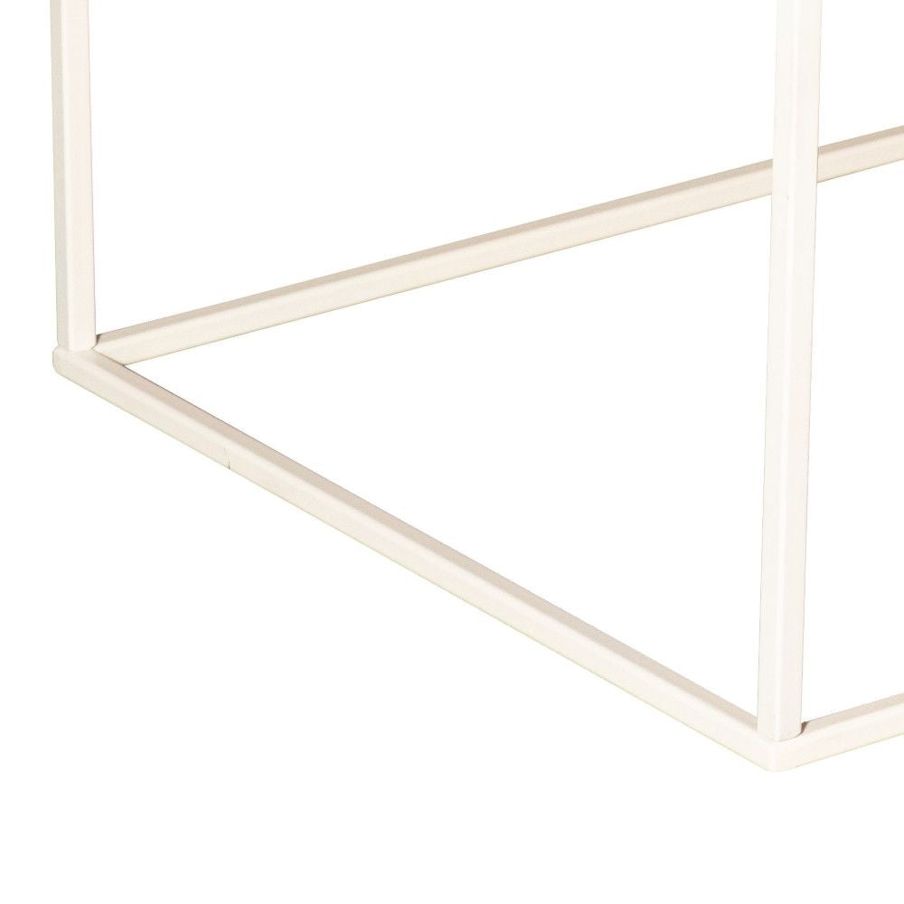 Karl Couchtisch massives Eichenholz mit weiss