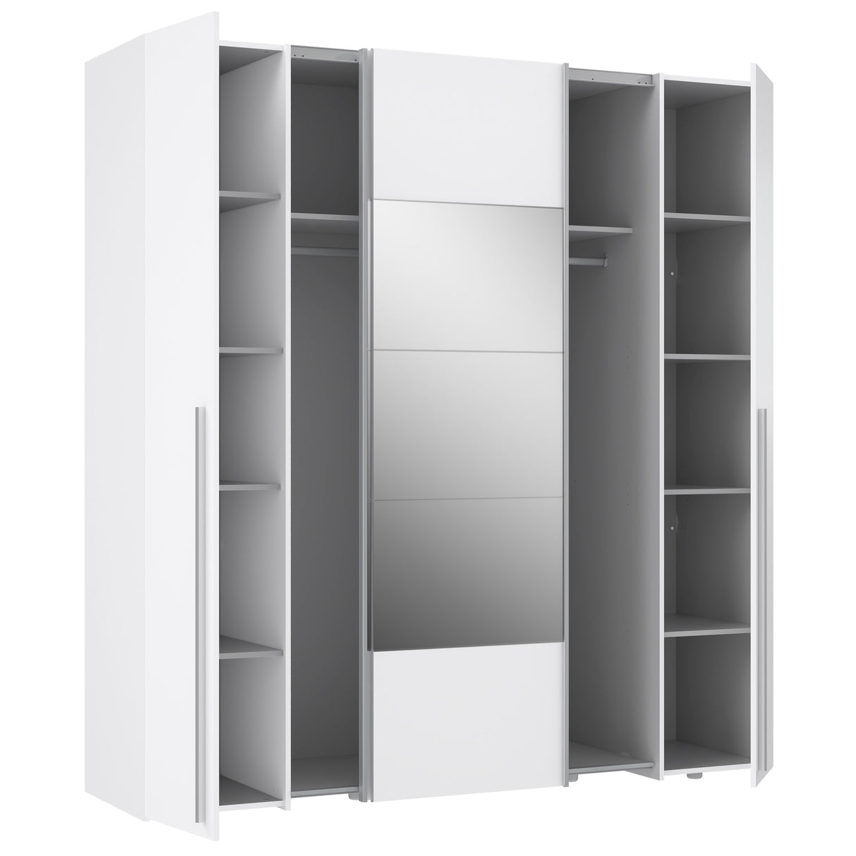 Kleiderschrank mit Spiegel Naruto 200 cm weiss