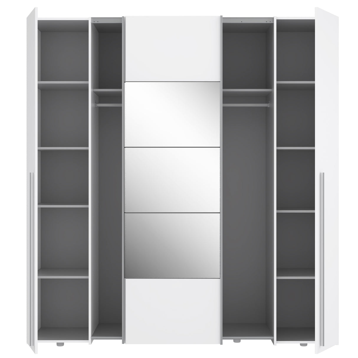 Kleiderschrank mit Spiegel Naruto 200 cm weiss