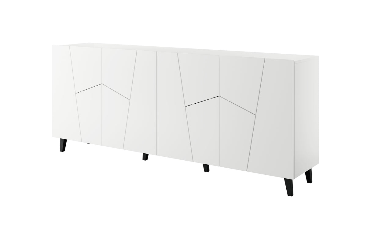 Kommode, ETNARO DESIGN 200x80x45cm, Schwarz matt