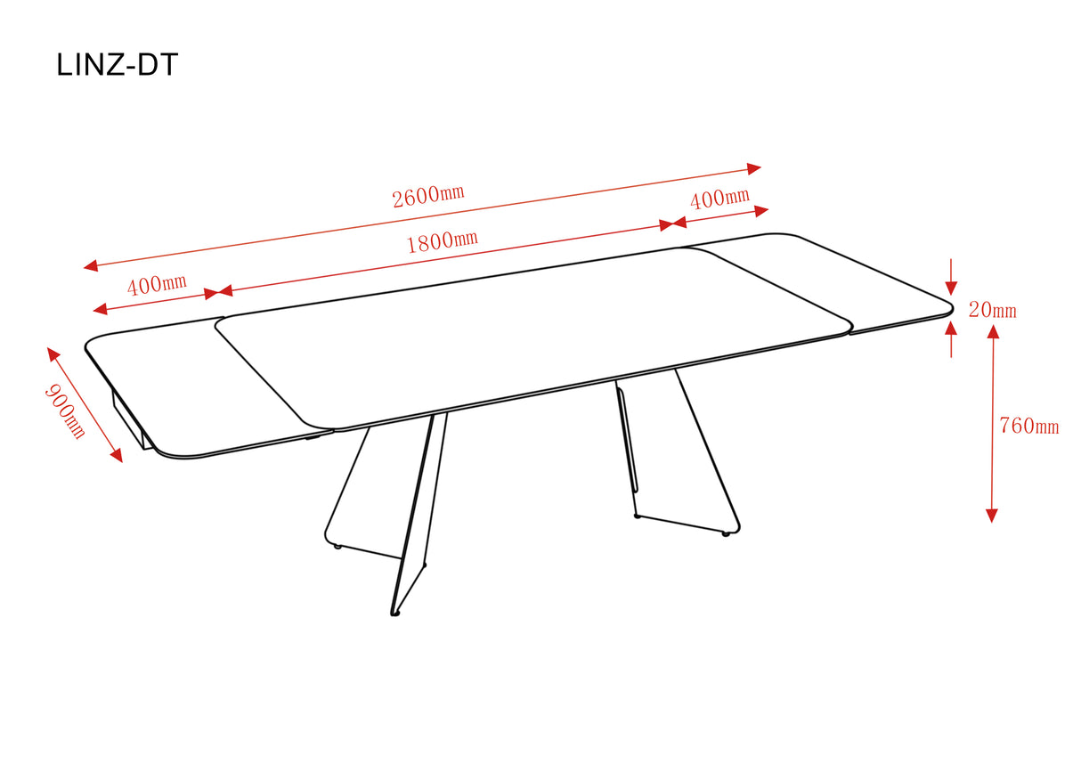 Ausziehbarer Bergland Tisch Braun
