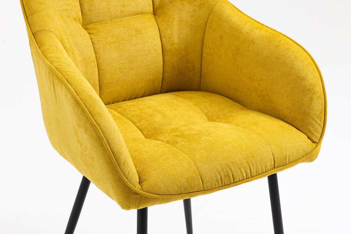 Armlehnstuhl Monaco gelb gepolstert
