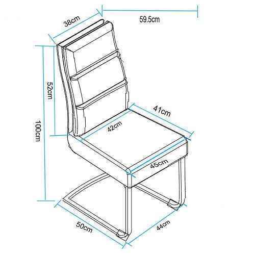 Milan – Komfort Freischwinger Stuhl Braun 45x61x101cm