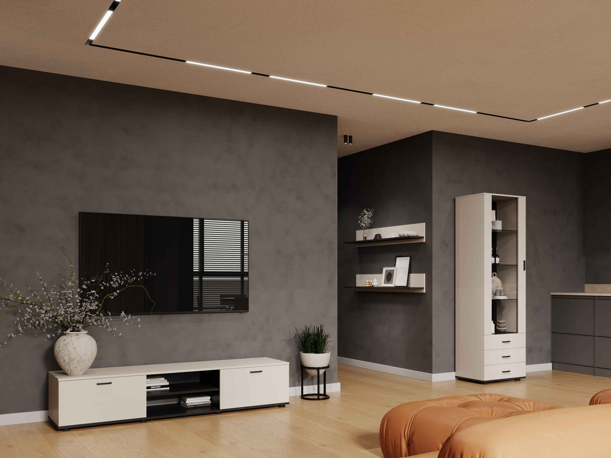 NUVOLA+ TV-Möbel ,Kaschmir / schwarz 180cm