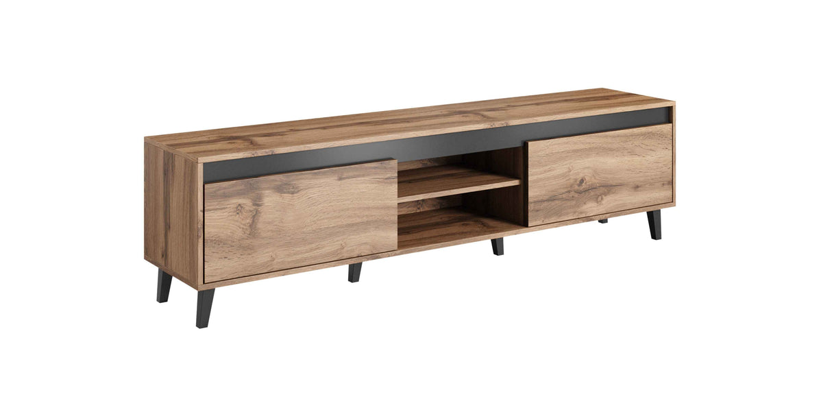 Nursia TV- Möbel -Wotan-Eiche /Anthrazit 170x48x38cm