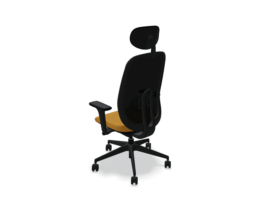 Oliver Bürostuhl 360 Kopf.+ 4D schwarz /gelb Grain Stoff - Prime Möbel