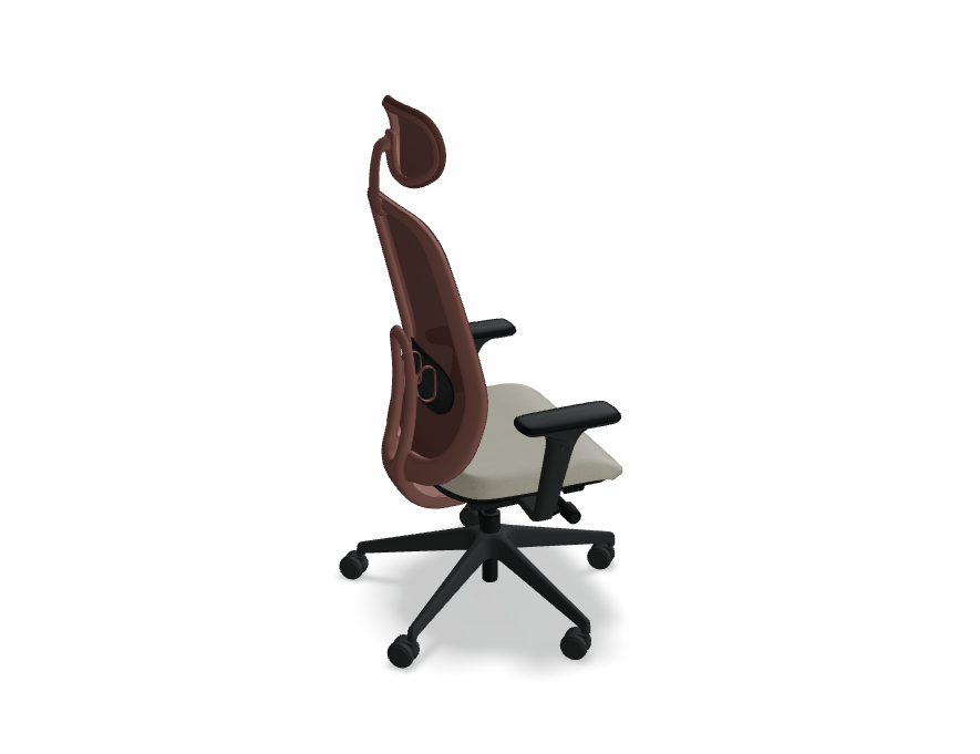 Oliver Bürostuhl 360 Kopf.+ 4D rot/beige Grain - Prime Möbel