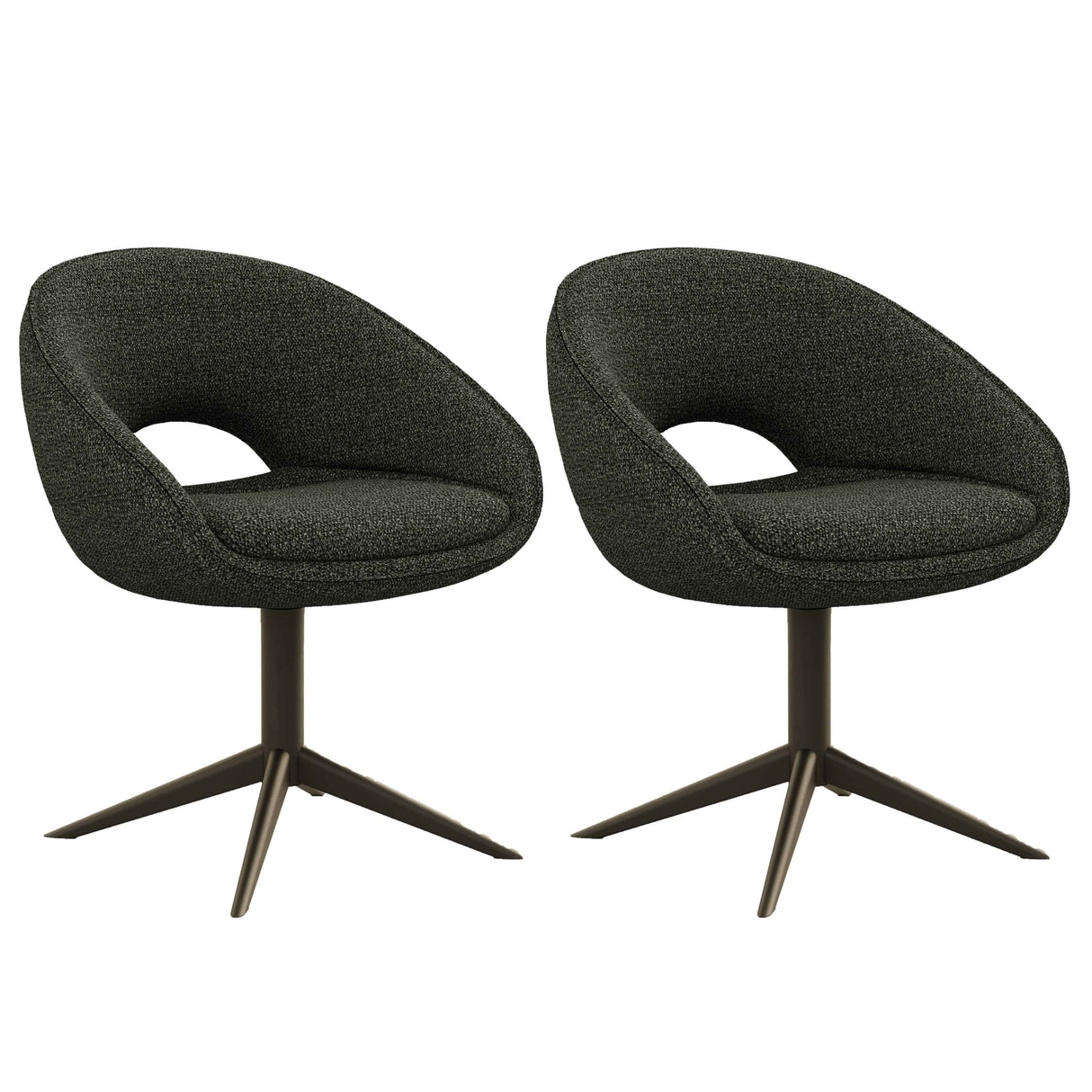 OREO Design Esszimmer Stuhl 360° Grün - offener Rücken