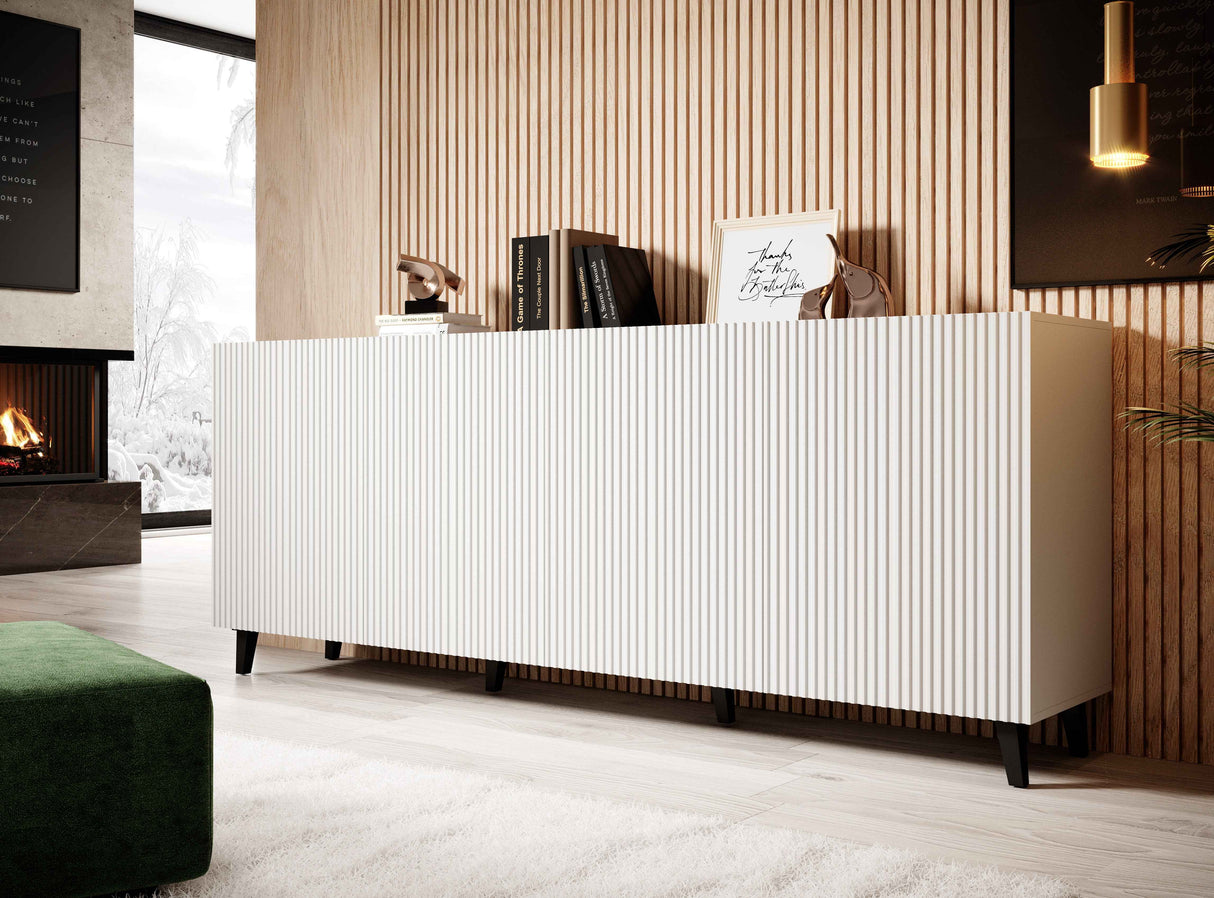 PALMOS Sideboard - Mattweiss 200x82x42cm - Skandien