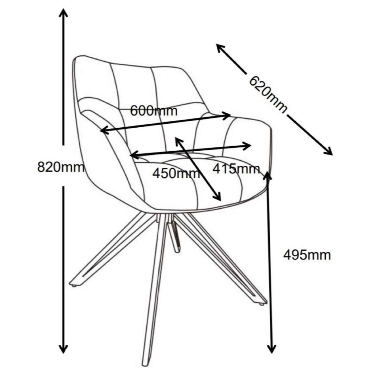 POLO Armlehnstuhl 180° Beige - komplett bezogen