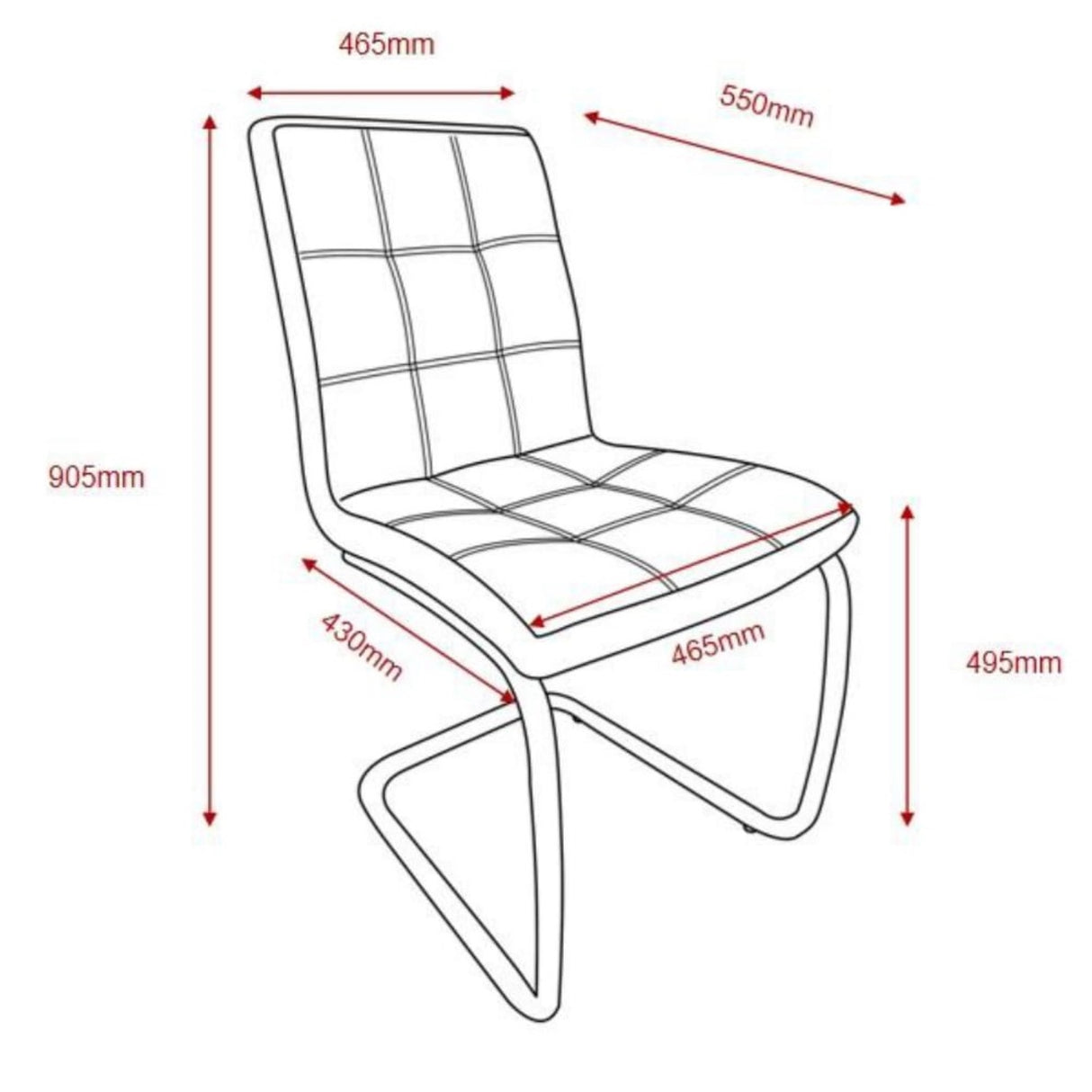 Palermo Schwinger - Stuhl, Anthrazit