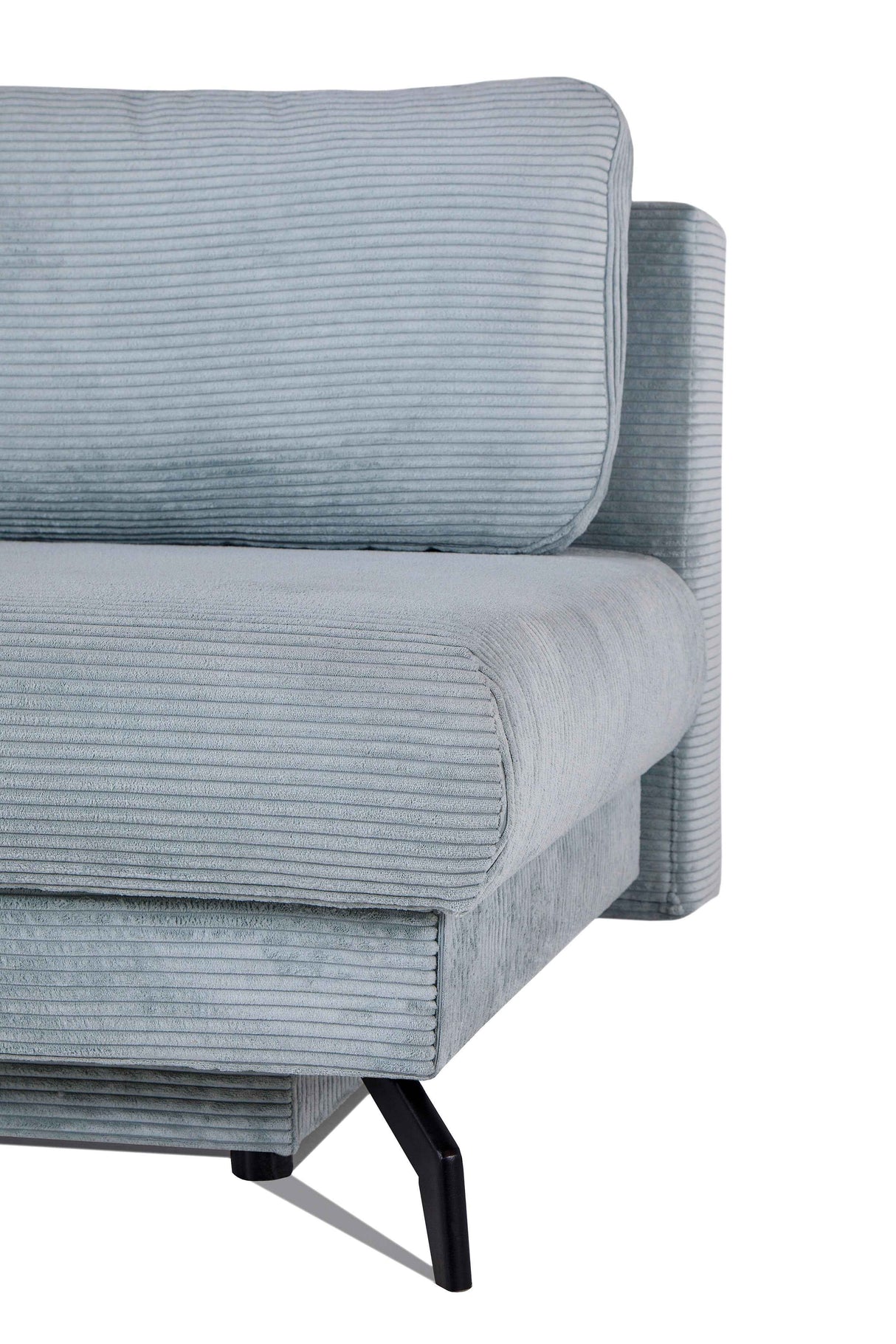 Prime Vita Sofa mit Bettauszug -Cord Mint grau 208x100x80cm