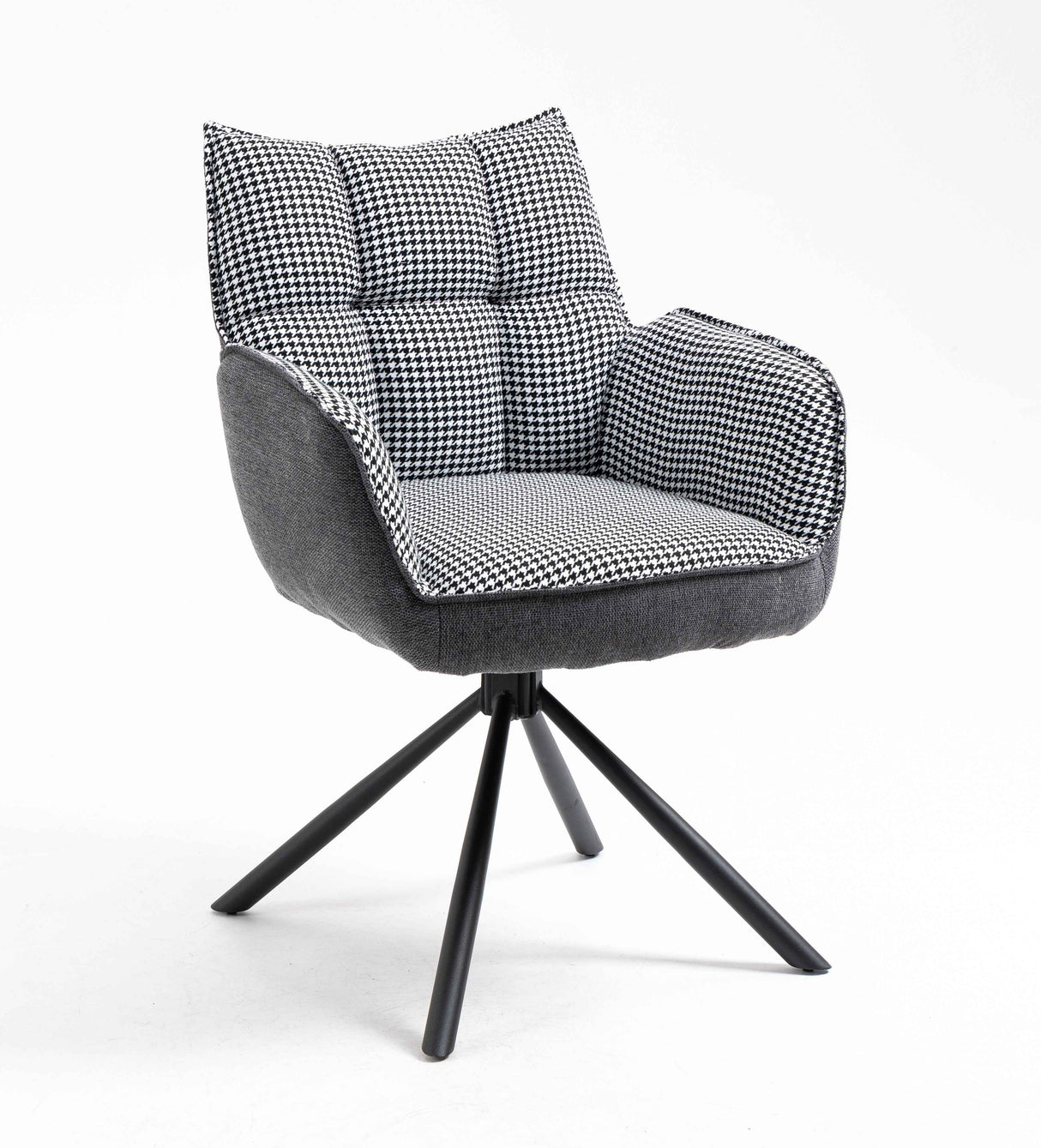 RADE Armlehnstuhl 180° drehbar, Grau - DESIGN 61x62x89cm