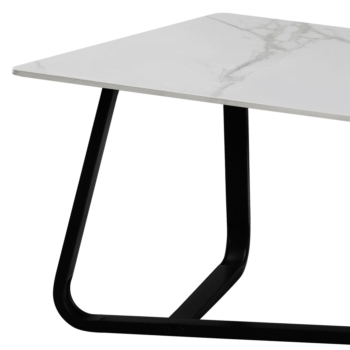 MIRALOS Couchtisch Marmor Look weiss 120×60×45 cm