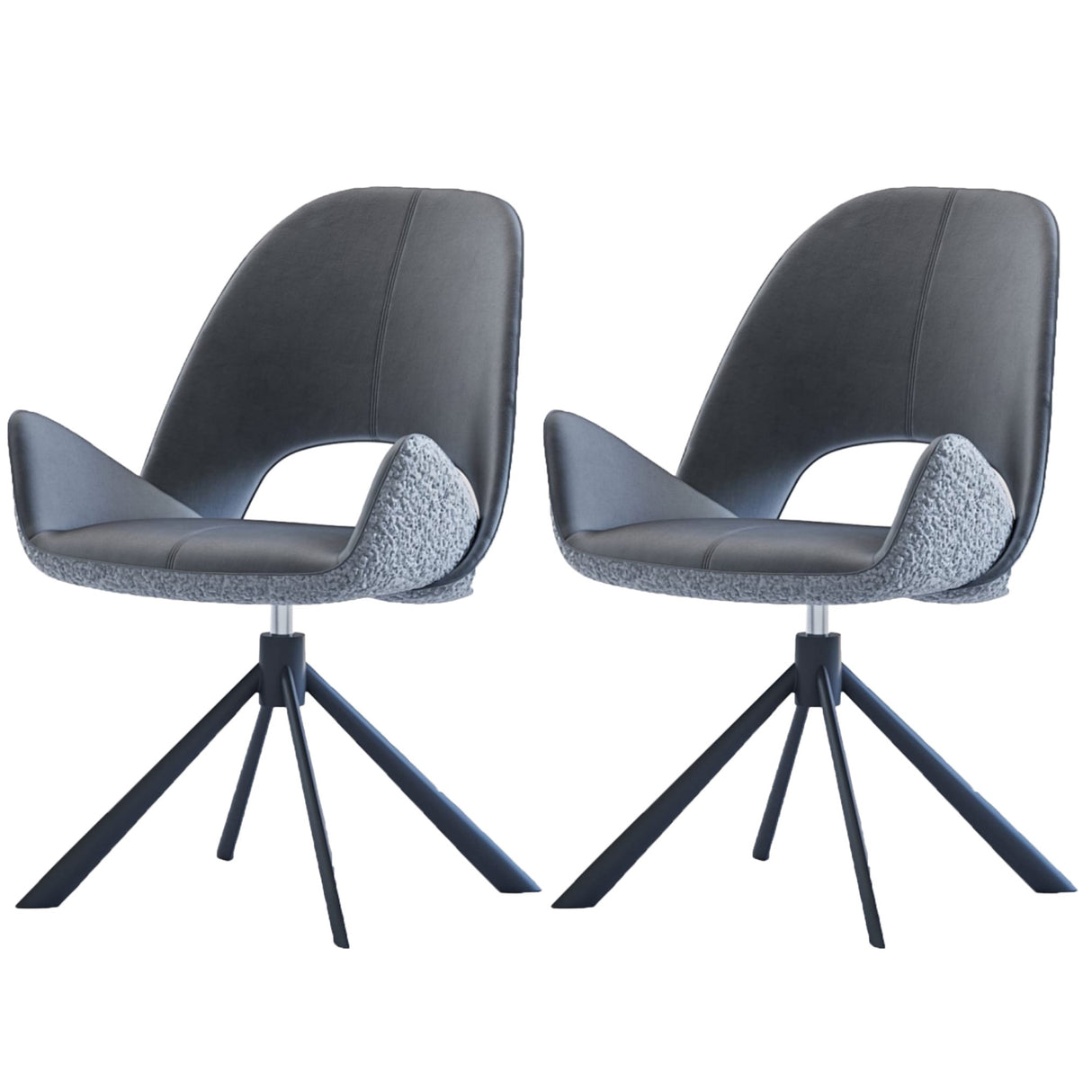 Royal Stuhl Grau Designer- 360° Drehfunk. Komfort