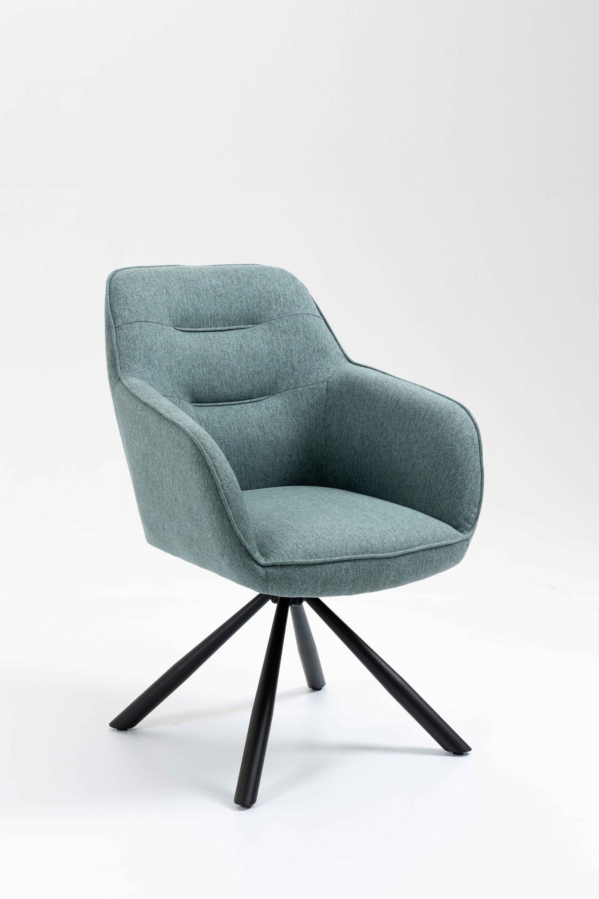 SIAN Armlehnstuhl 180° drehbar, Türkis- 63x61x88