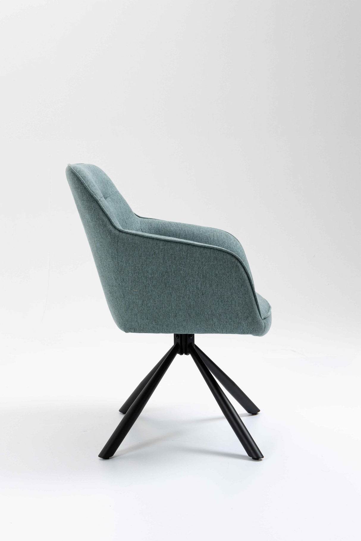 SIAN Armlehnstuhl 180° drehbar, Türkis- 63x61x88