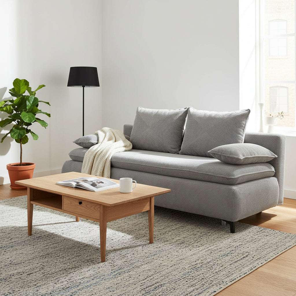 Schlafsofa mit Cord Bezug