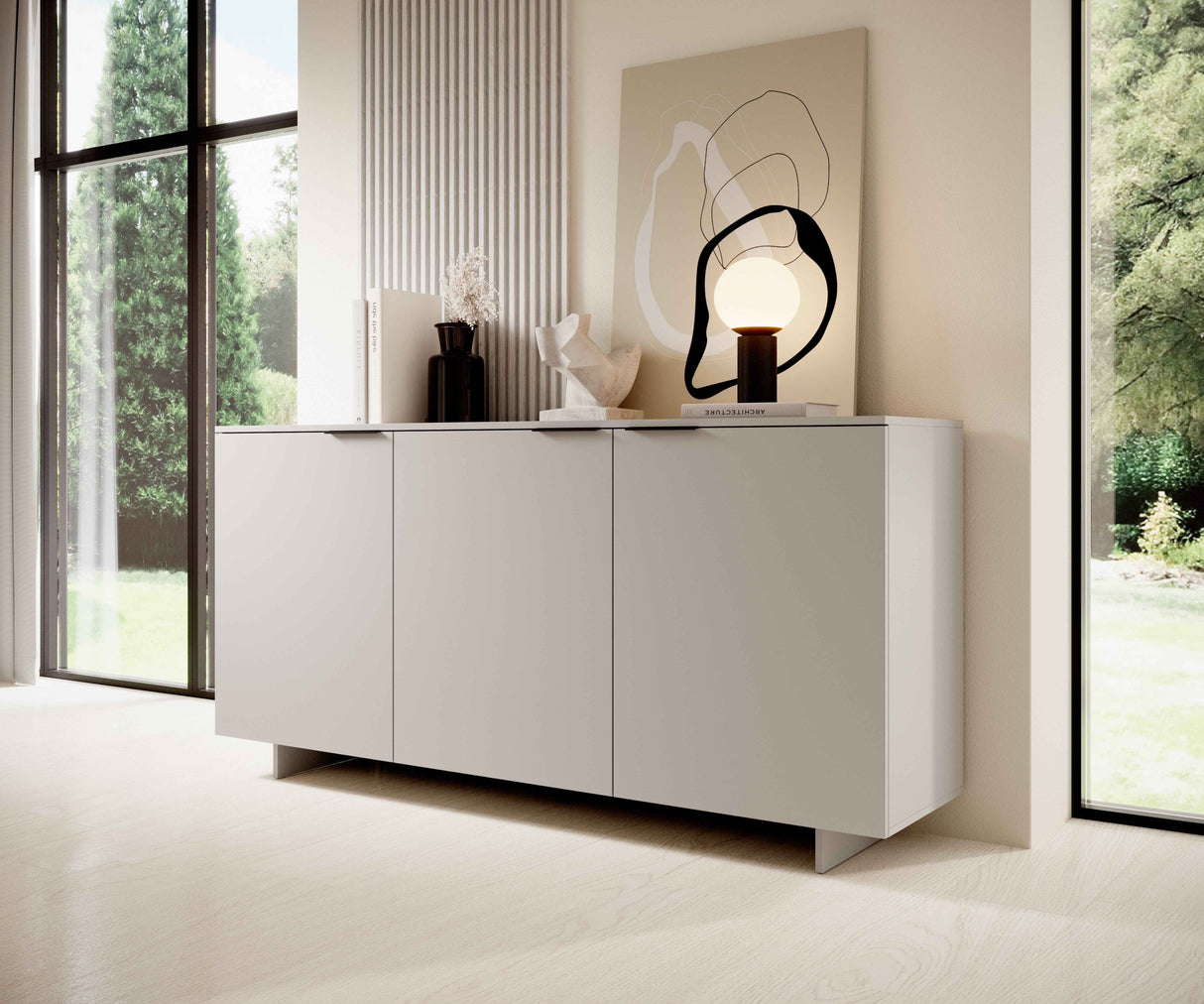 Sideboard AVENA 2D 180×90×41,5 cm – Beige Matt