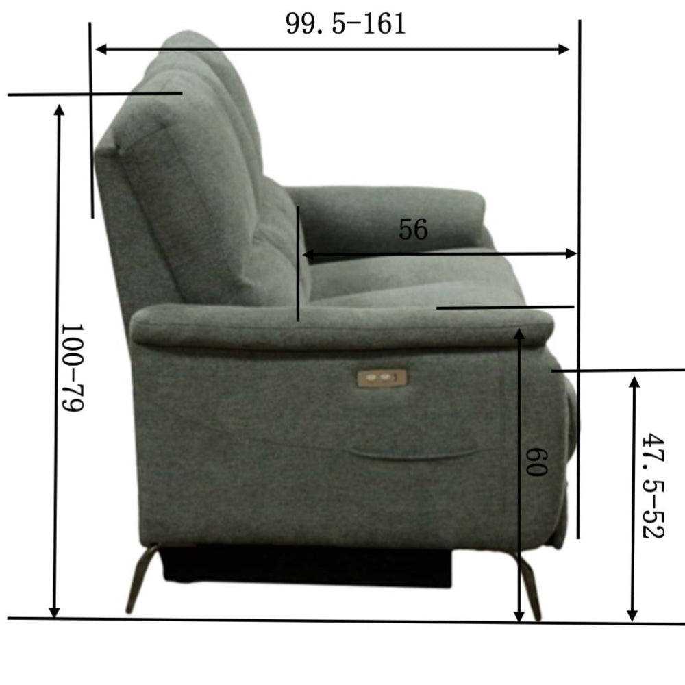 Davos 2-sitzer Sofa grau, Funktion mit Motor
