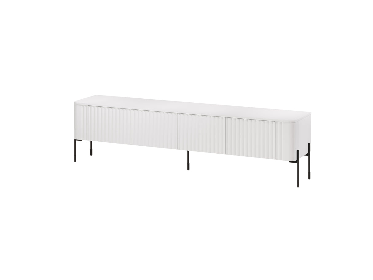 TV- Möbel SOLIS 190×50×40cm – Weiss Matt Modern